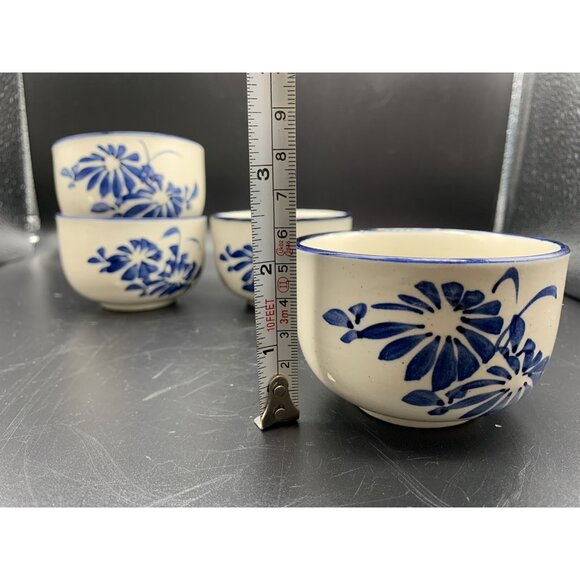 1970s Chi Kiang Stoneware Tea & Sake Cups Set of 4 Fine Quality - Picture 10 of 10